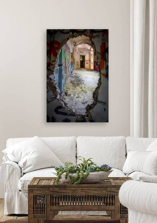 Interior of an abandoned and vandalised building by Gualtiero Boffi