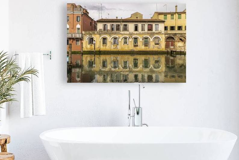 construction reflected in the canals of Chioggia by Gualtiero Boffi