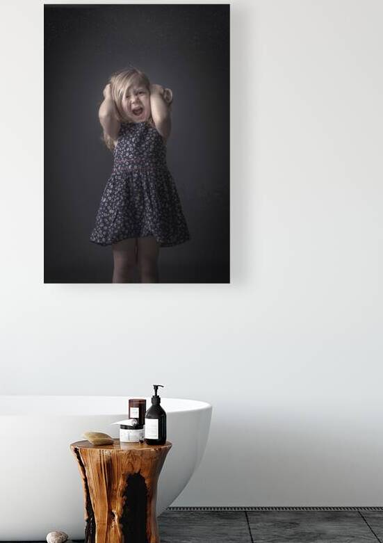 portrait of an angry child by Gualtiero Boffi