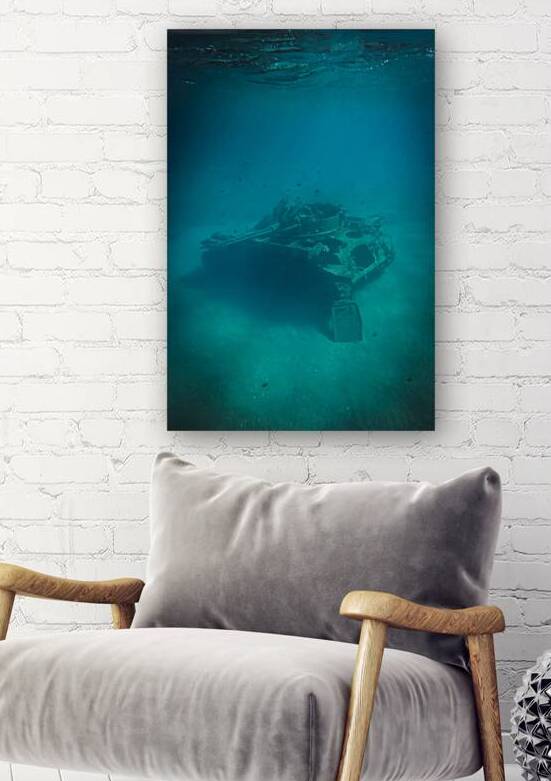 old tank in the sea by Gualtiero Boffi