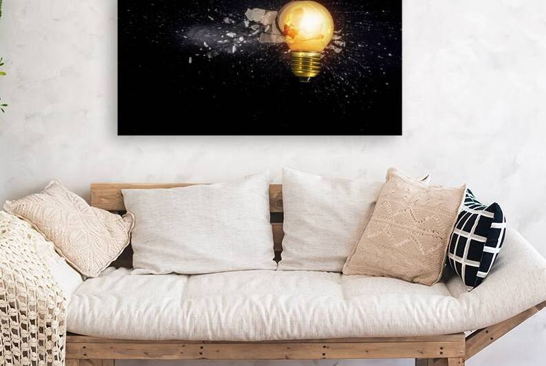small light bulb exploding by Gualtiero Boffi