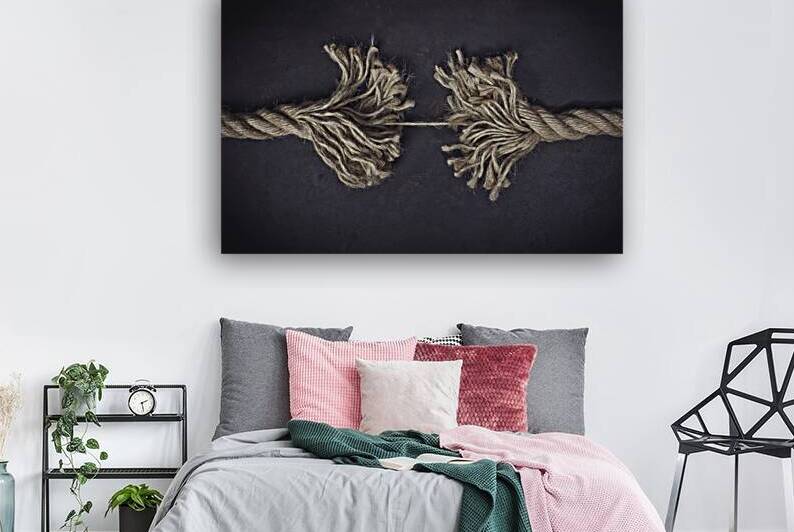hemp rope about to break by Gualtiero Boffi
