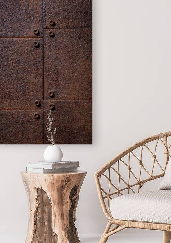 rusted and inbolted metal plates by Gualtiero Boffi