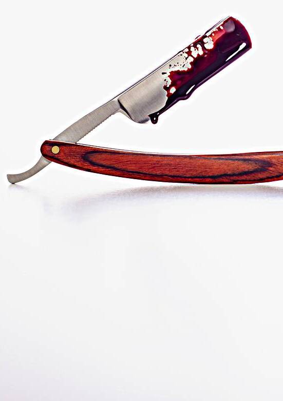 traditional bloody razor by Gualtiero Boffi