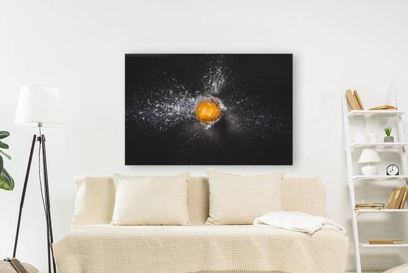 Explosion of glass ball and egg yolk  by Gualtiero Boffi