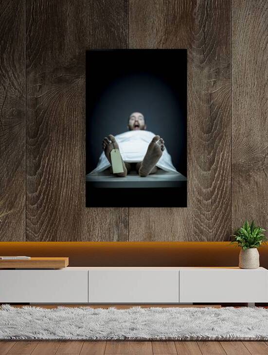 man wakes up on morgue table  by Gualtiero Boffi