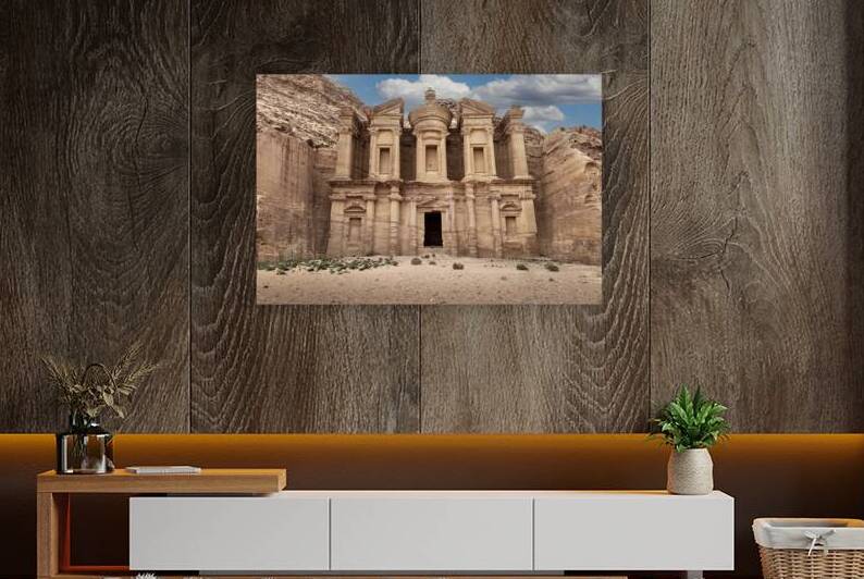monastery in the ancient city of Petra.  by Gualtiero Boffi