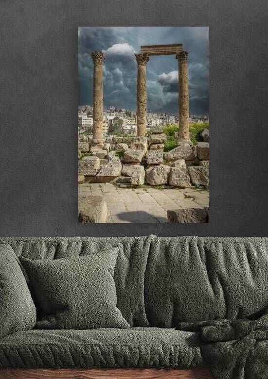 column ruins in the ancient city of Jerash.  by Gualtiero Boffi