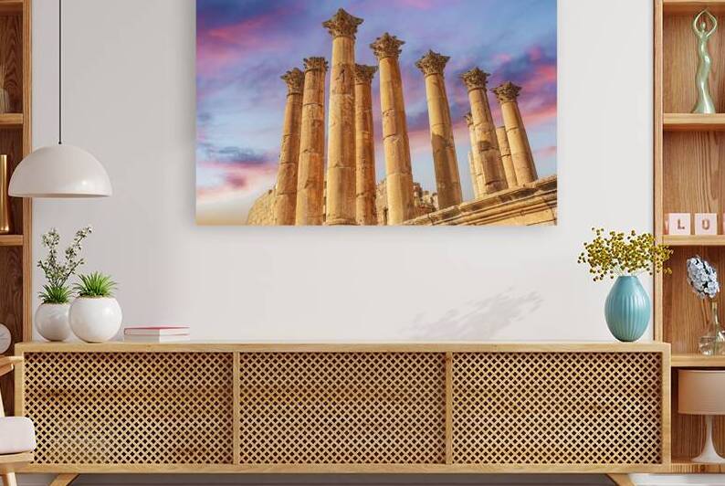 columns in the ancient city of Jerash by Gualtiero Boffi