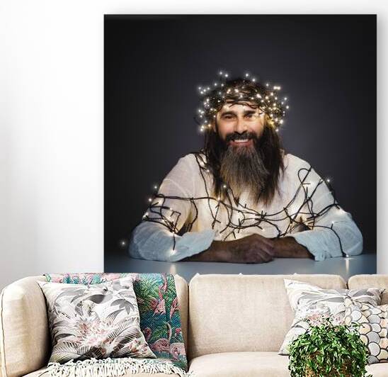 man with beard and long hair smiling  by Gualtiero Boffi