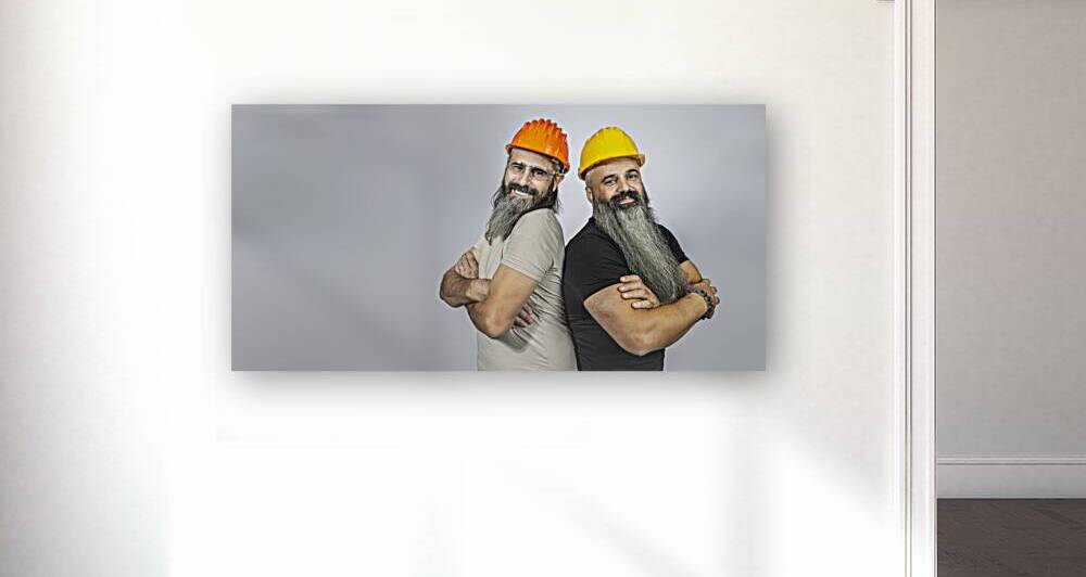 workers with smiling  by Gualtiero Boffi