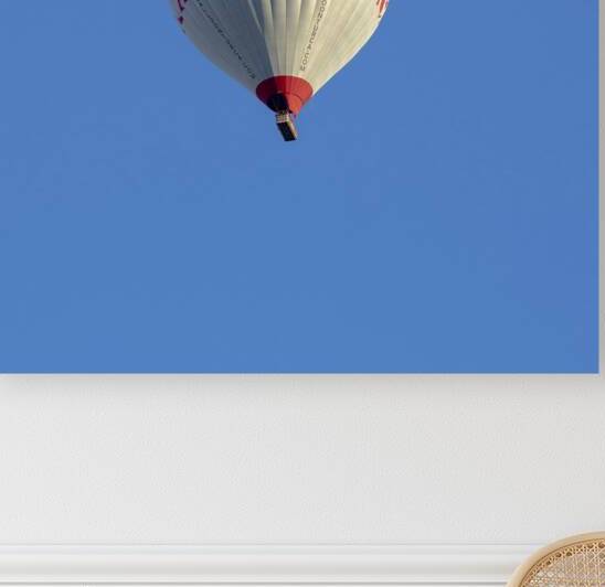 hot air balloon with turkey flag flies in the blue sky by Gualtiero Boffi
