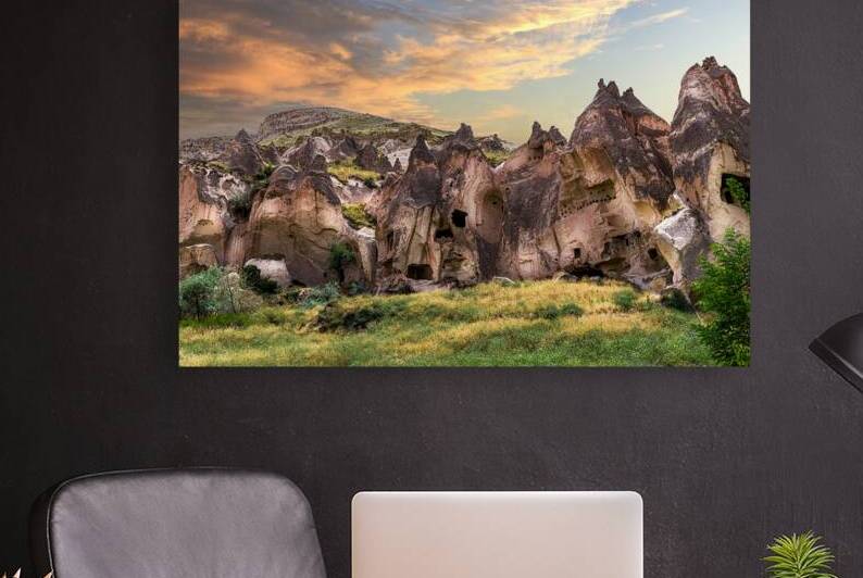 caves and rock formations in the zelve valley cappadocia  by Gualtiero Boffi