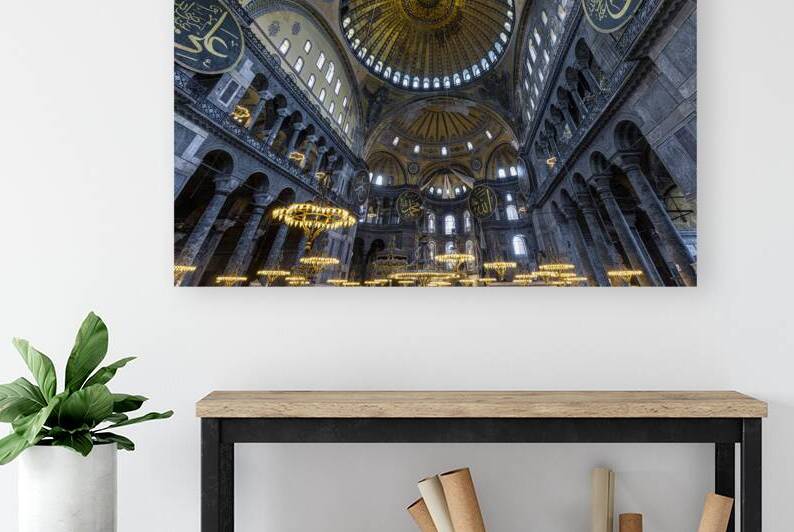 interior of hagia sophia mosque in istanbul  by Gualtiero Boffi