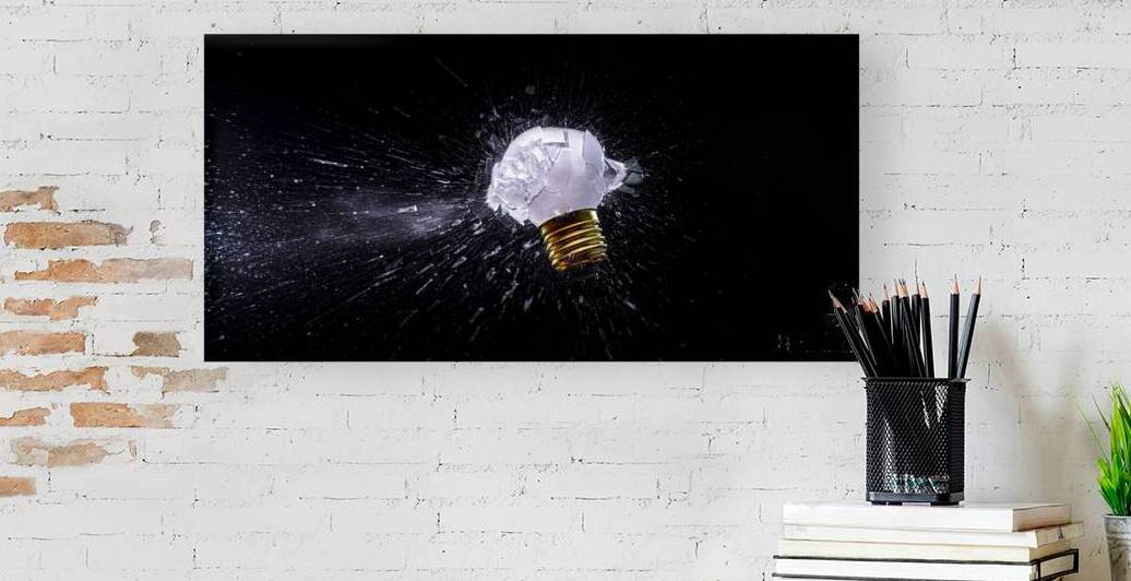 electric light bulb explosion by Gualtiero Boffi