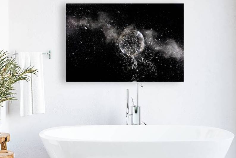 explosion of a glass sphere  by Gualtiero Boffi