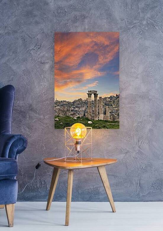 citadel of amman at sunset by Gualtiero Boffi