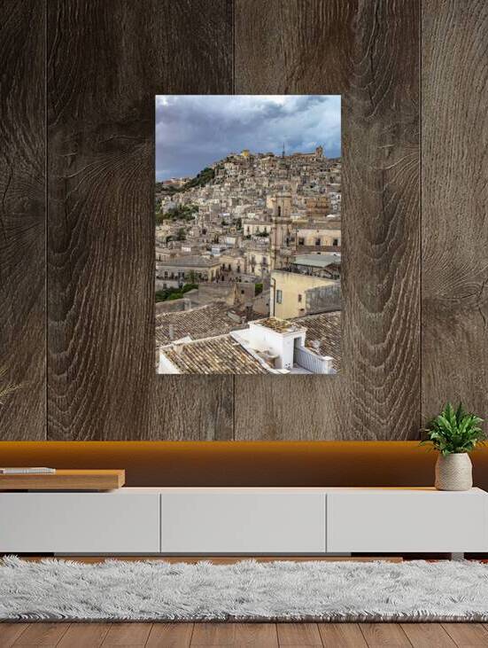 view of the city of Modica by Gualtiero Boffi