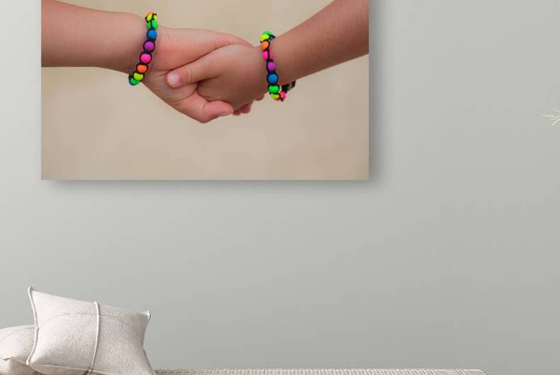 Children holding  hands by Gualtiero Boffi
