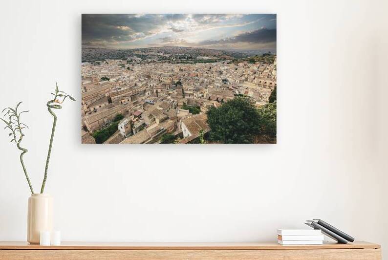 Scicli in Sicily urban view by Gualtiero Boffi