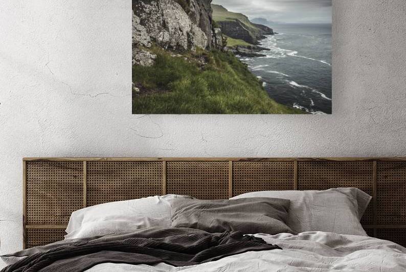 view of the coast of the island of Mykines in the Faroe Islands. by Gualtiero Boffi