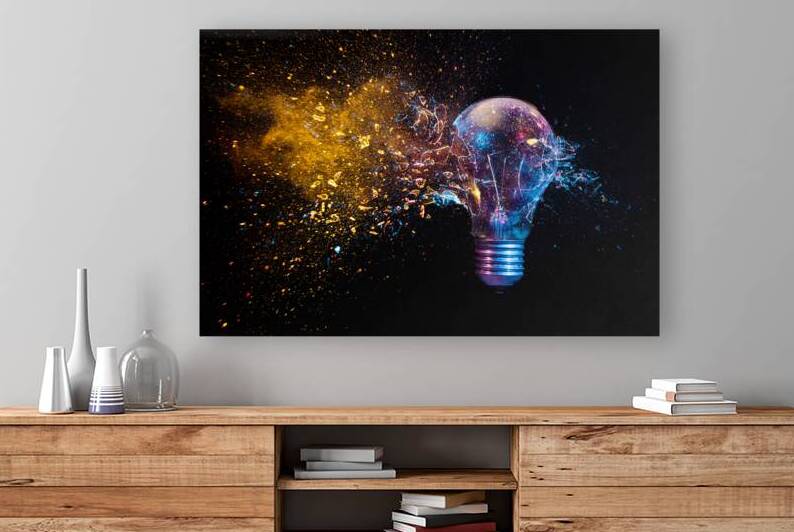 explosion of a traditional electric bulb. shot taken in high spe by Gualtiero Boffi