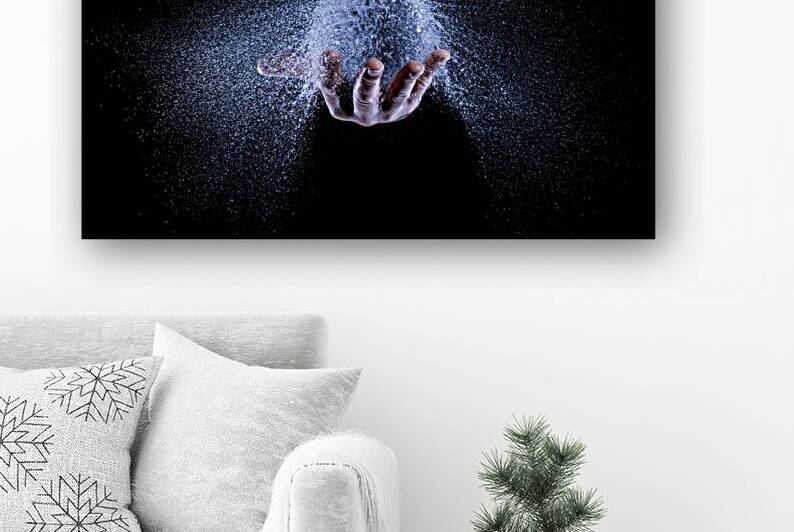 hand and balloon water explosion by Gualtiero Boffi