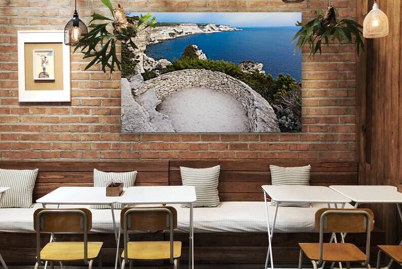 sea ​​view from the coast of the city of Bonifacio in Corsic by Gualtiero Boffi