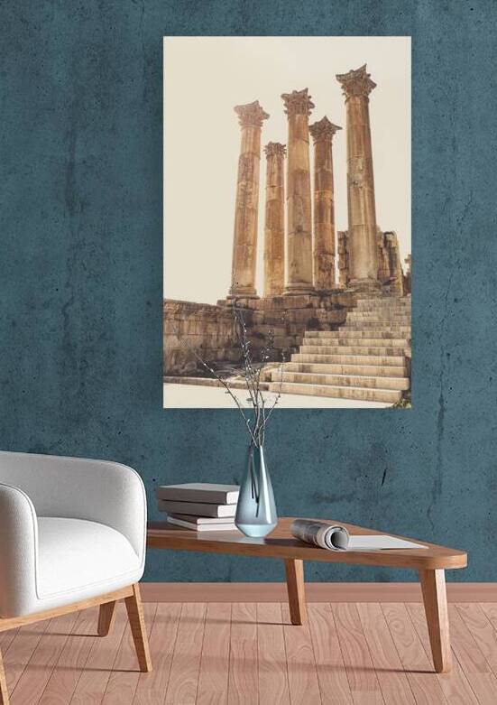 ancient columns in the citadel of Amman.  by Gualtiero Boffi