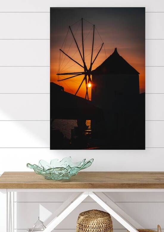 sunset in oia santorini by Gualtiero Boffi