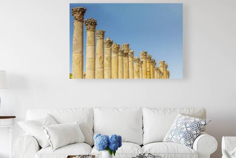 Roman columns in amman by Gualtiero Boffi