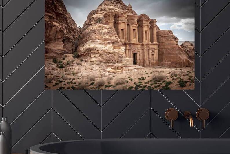 monastery in petra by Gualtiero Boffi