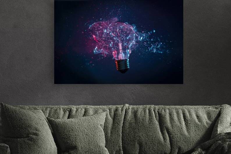 explosion of light bulb glass by Gualtiero Boffi