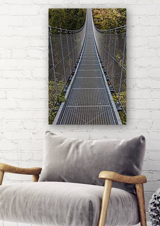 suspended bridge on alps by Gualtiero Boffi
