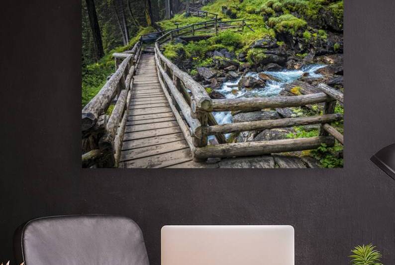 wood bridge on italian alps by Gualtiero Boffi