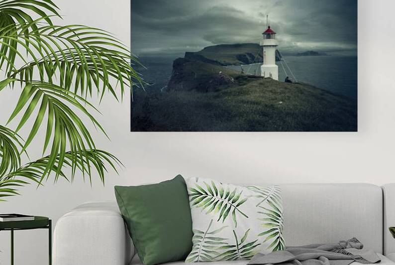 lighthouse in mykines faroe by Gualtiero Boffi