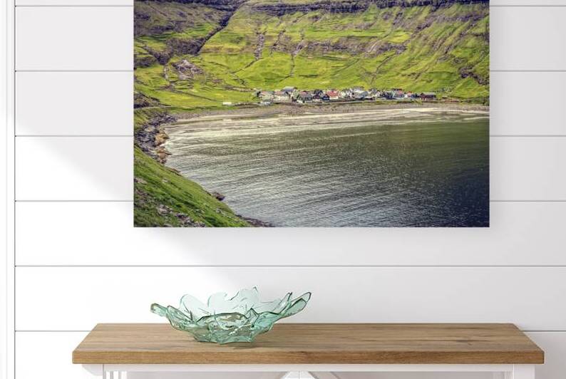 Tjornuvik village  faroe island by Gualtiero Boffi