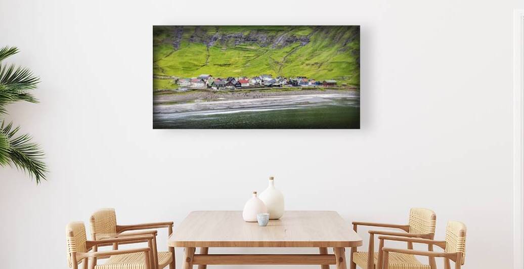 Tjornuvik village faroe island by Gualtiero Boffi