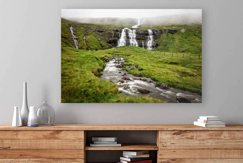 waterfall in faroe islands  by Gualtiero Boffi