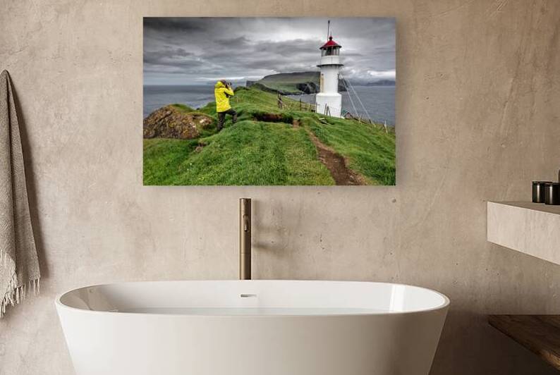photographer in mykinos faroe islands by Gualtiero Boffi