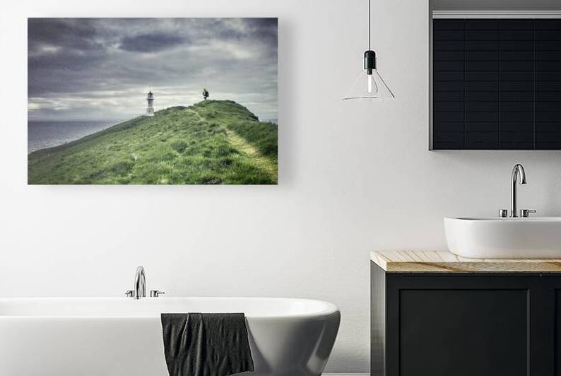 traveller  in mykines faroe islands by Gualtiero Boffi