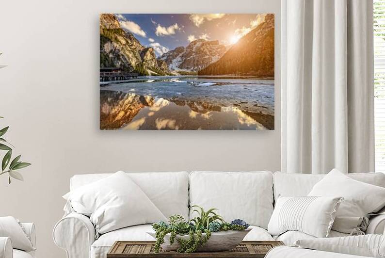 braies lake in italy by Gualtiero Boffi