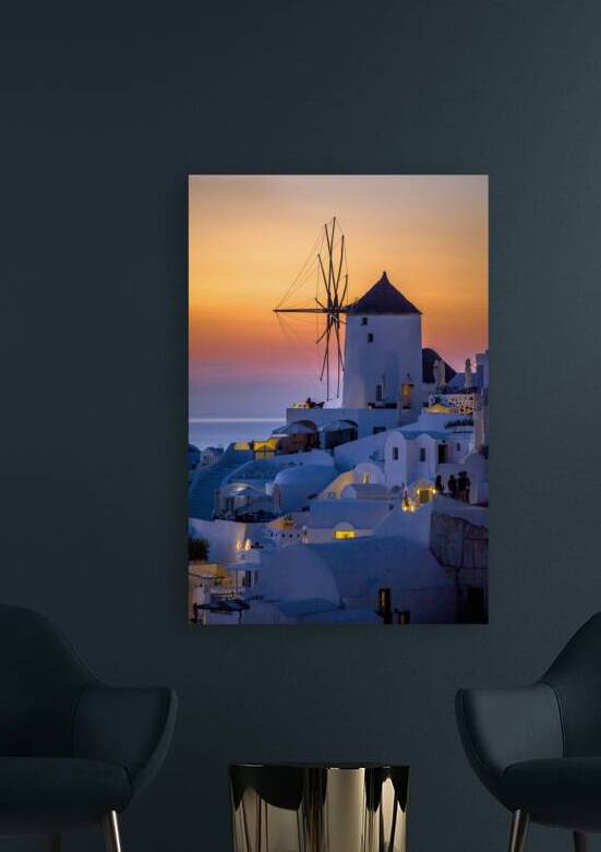 oia at sunset by Gualtiero Boffi