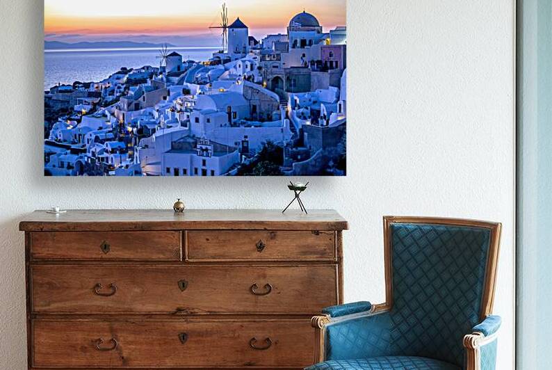 oia at sunset by Gualtiero Boffi