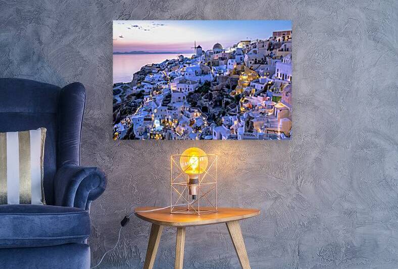 oia at sunset by Gualtiero Boffi