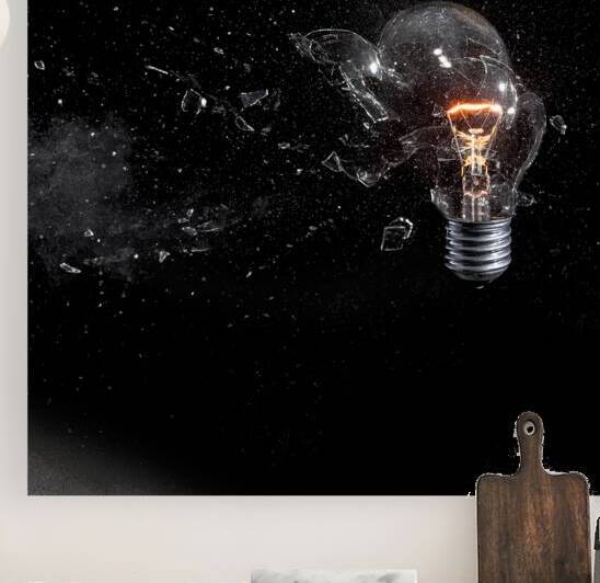 glass bulb explosion by Gualtiero Boffi