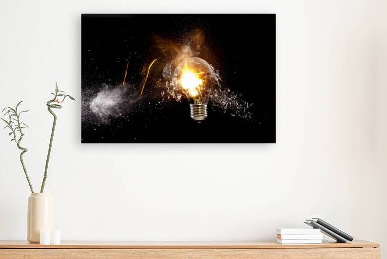 explosion of bulb by Gualtiero Boffi
