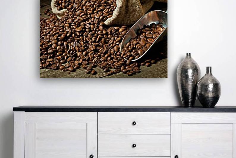 espresso and coffee grain by Gualtiero Boffi