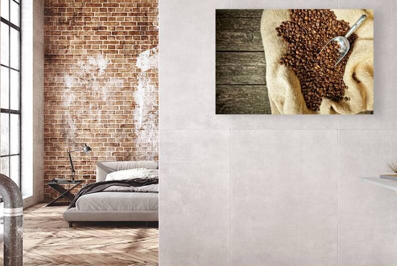 espresso and coffee grain by Gualtiero Boffi