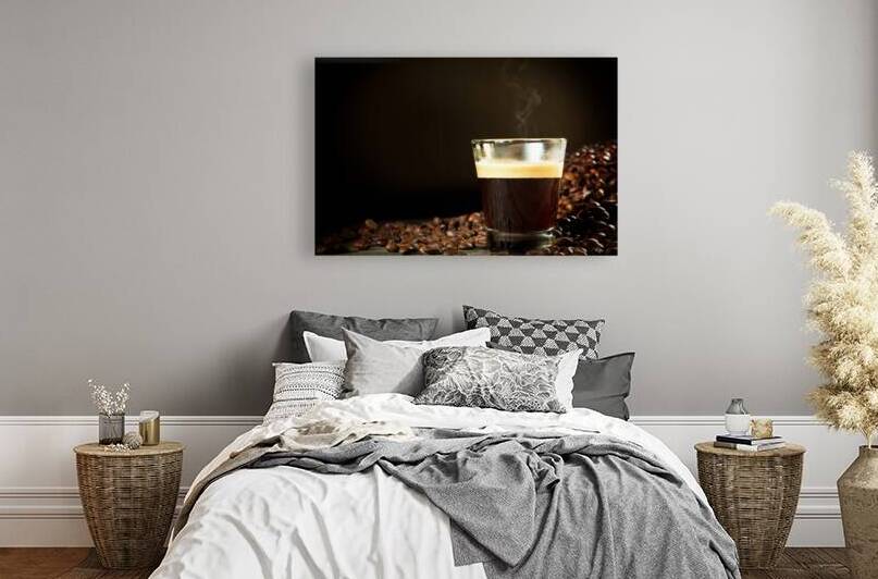 espresso and coffee grain by Gualtiero Boffi